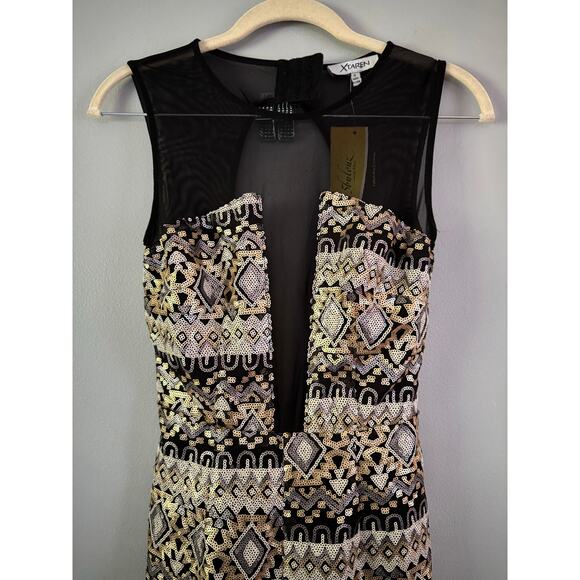 Xtaren Southwestern Aztec Mesh Romper Womens Size Small NWT Party Going Out Fun - Picture 3 of 6
